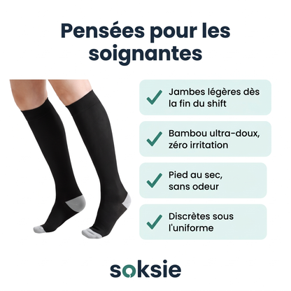Bénéfices des chaussettes Soksie pour les soignantes (v2)