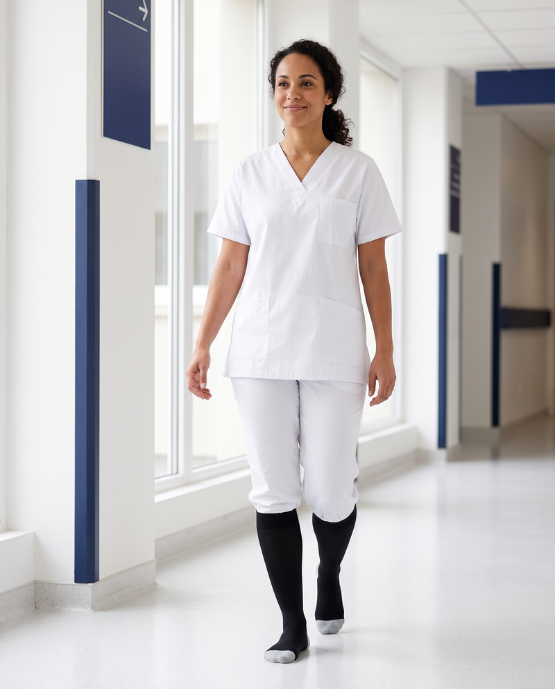 Chaussettes Soksie portées en service